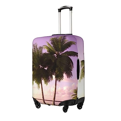 Tropical Tree Pink Travel Luggage Cover Suitcase Protector Washable Elastic Suitcase Cover Anti-Scratch Luggage Protector Travel Suitcase Baggage Cover Fits 18-32 Inch Suitcase Small2