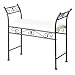 Lola Home Banqueta pie de Cama de Metal de 64x68x30 cm (Negro)