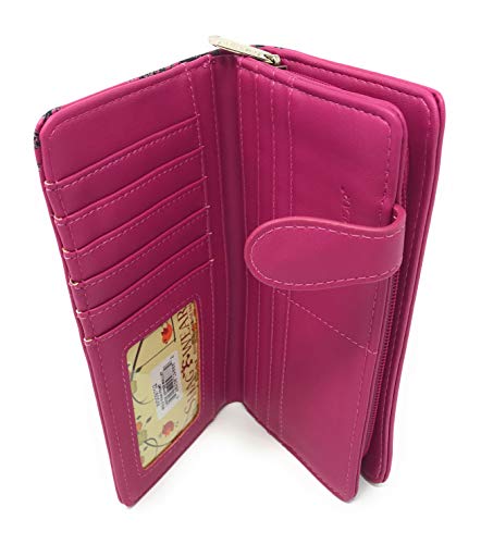 Shag Wear Wolf Paw Large Animal Wallet for Women and Teen Girls Vegan Faux Leather 7" Pink4