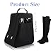 2 Pcs Boot Bags for Travel and Storage, Portable Tall Shoe Organizer with Handle and Clear Window, Durable Canvas Boot Shaping Protector for Cowboy, Riding, Leather, Snow & Fashion Boots (Black)