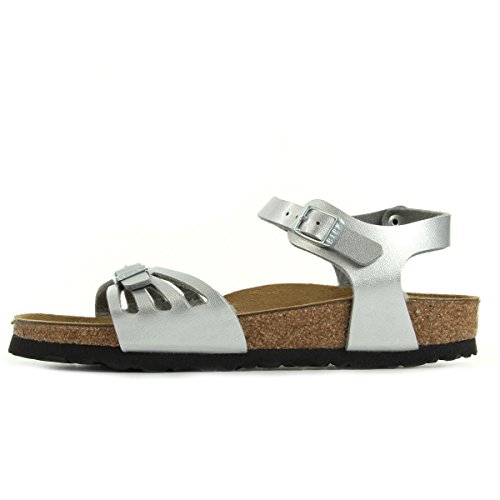 Birkenstock Bali Birko Flor, Sandali Donna, Argento (Argent), 38 EU