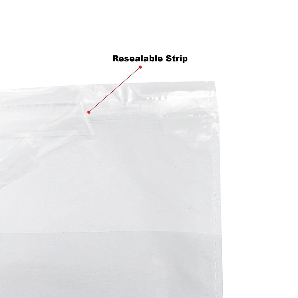 JeeJaan® 100 Pcs of Clothing Packaging Bags 6.5 x 9 in T-Shirt Bag 165 x 230 mm Small Clear Opp Bags for Postage - Image 3