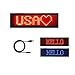 LED Name Tag, Scrolling Led Badge Rechargeable LED Business Card Screen with 44x11 Pixels with Magnet/USB Programming Digital Display for Exhibition Nightclub Hotel-Red