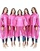 TONDAZHIYO rain ponchos for adults men women（5 Pack） Family Portable EVA Raincoat with Hood Reusable (pink)
