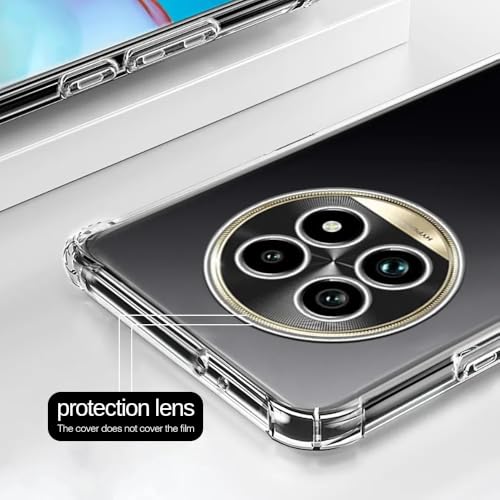 Image of REALCASE Silicone Realme 13 5G Back Cover Case, Scratch Resistant Protective Crystal Clear Transparent Shock Proof Bumper Back Cover Case for Realme 13 5G / Realme Narzo 70x 5G / N65 /12 / 12X 5G / C65