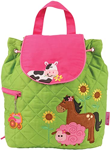 Stephen Joseph Kids' Unisex Toddler Back to School, Quilted Backpack, Girl Farm