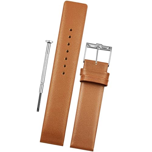 Image of DBLACK ''TNDS1'' Slim Leather Watch Strap, Minimalist style and a Bamboo-texture Design Belt / / For 18mm, 20mm, or 22mm, Compatible for TITAN Edge Slim Watches (Choose Your Size & Color)