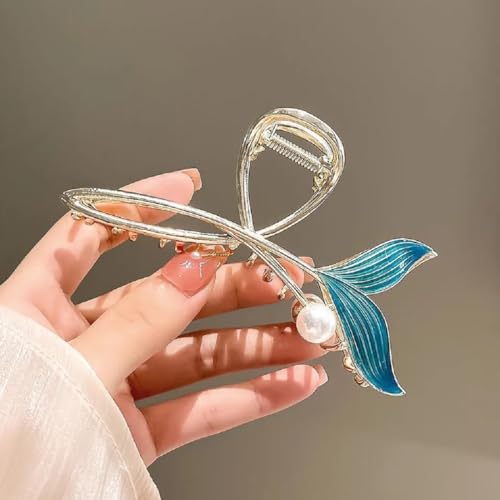 Image of Aquatic Hair Clutcher For Women | Stylish Hair Claws For Girls | Trendy Alloy Metal Clips | Premium & Fashionable Girls Hairs Accessories | Suitable In Various Occasions | Pack Of 1.