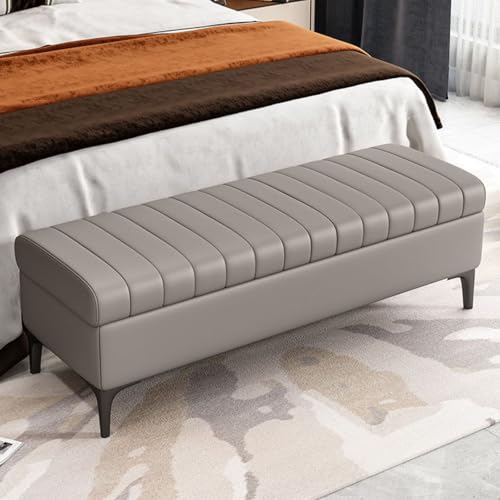 Banc de bout de lit avec coffre de rangement pour chambre à coucher douce - 2