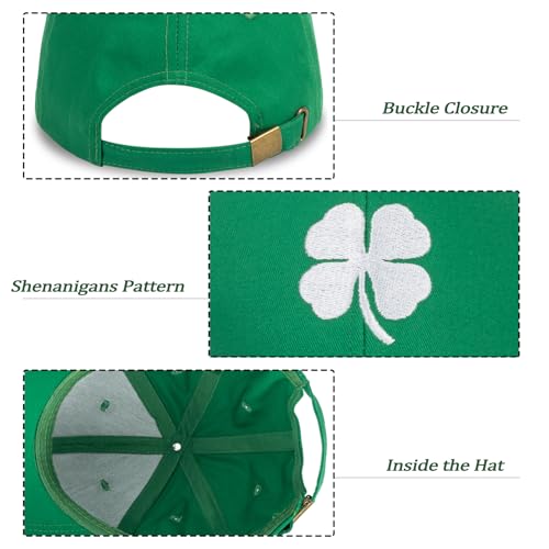 Green-Clover-Ponytail-Baseball-Cap-for-St-Patricks-Day-Adjustable-Holiday-Shamrock-Hat-for-Man-Woman