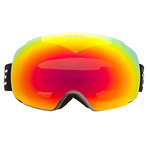 5th Element Stealth MAG Adult Goggles for Skiing and Snowboarding-Includes Lenses for Sunny and Overcast Conditions-Easy to Change