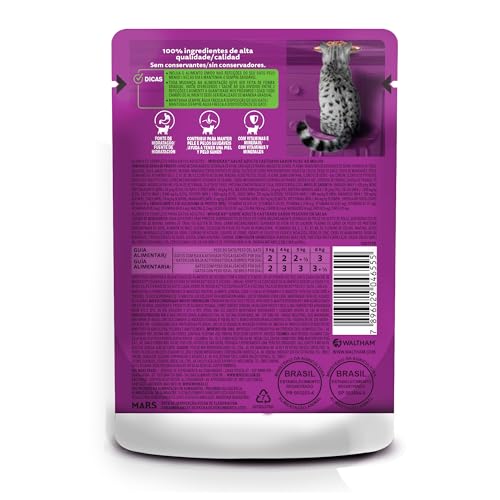 Ração Úmida Whiskas Sachê Peixe ao Molho para Gatos Adultos Castrados 85 g