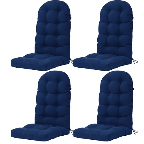 YEFU Adirondack Chair Cushion, 49x20 Rocking Chair Cushions Set of 4, Navy