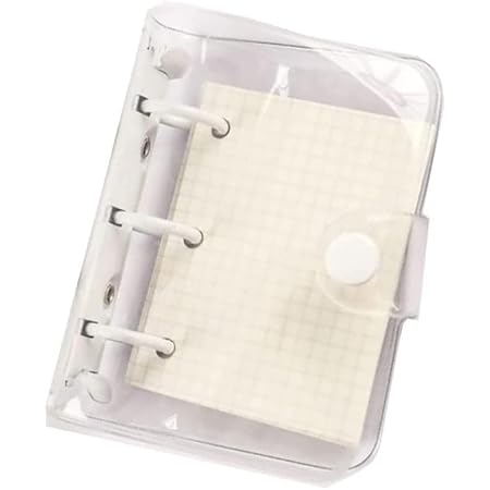 Amazon Co Jp Asdsh メモ帳 ポケットサイズ システム手帳 クリアバインダー ノート メモ Pvcクリア素材 ボダン付き セット ミニバインダー 3穴 文房具 オフィス用品