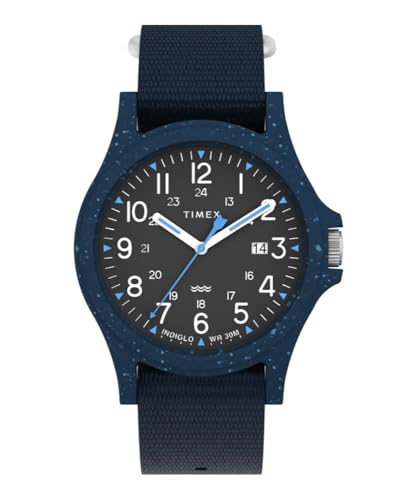 Timex Reclaim Ocean TW2V81800 - Reloj con correa de tela reciclada de 40 mm, azul