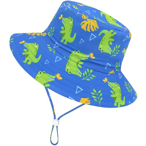 Image of Baby Sun Hat Baby Boy Hats Toddler Hat UPF 50+ Bucket Hat for Baby Girls Infant Beach Hat with Wide Brim Kids Caps
