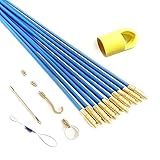 Ishino 通線ワイヤー 58cm×10本 ロッド 入線専用ワイヤー 通線収納ケース付配線 通線 入線工事用 ロッド MC-TUWATUWA