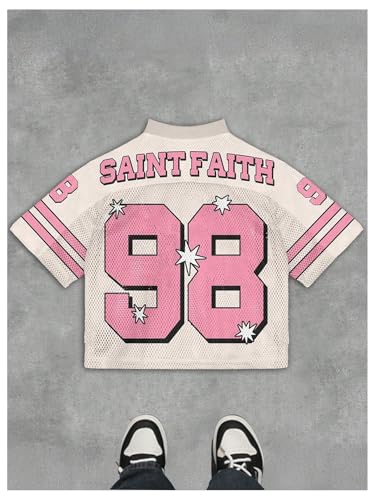 Verdusa Men's Summer Jersey Shirts Number Graphic Tees Half Sleeve Going Out Tops2