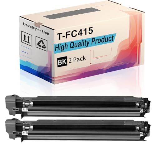 T-FC415 Developer Unit Compatible for Toshiba E-Studio 2515AC 3015AC 3515AC 4515AC 5015AC Printers, High Yield 120000 Pages, Print More Pages (2 Pack Black)