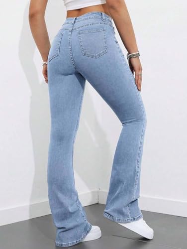 Image of KOTTY Women's Flared Jeans|High Waist Bootcut|Wide Leg|Bell Bottom Denim for Trendy & Comfortable Fit