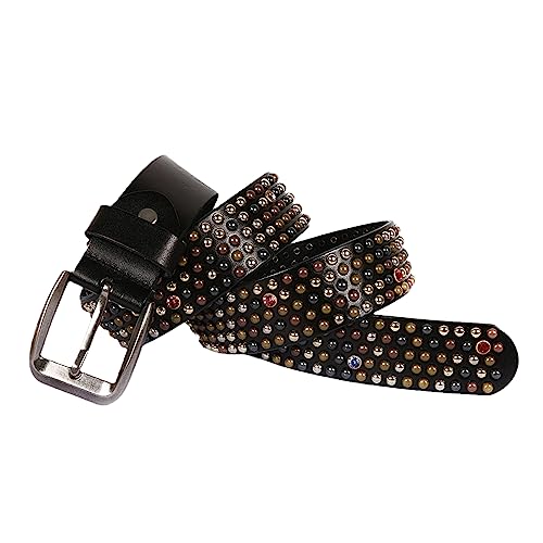 Ceinture en cuir véritable cloutée solide pour remplacer les ceintures fines qui s'usent