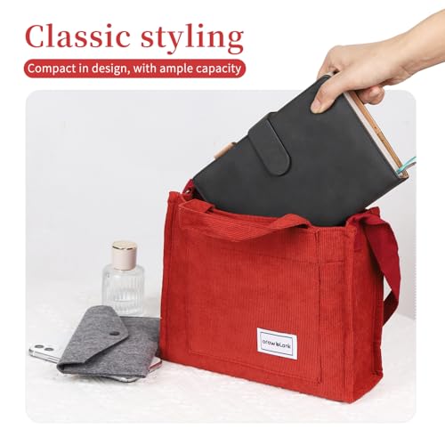 Image of Stylish Corduroy Women's Handbag - Vintage Design, Versatile & Practical for Everyday Use