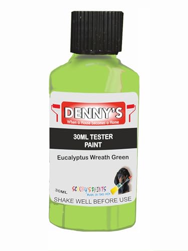 Premium Interior Wall & Ceiling Emulsion Paint – Eucalyptus Wreath Green – Rich Matt Finish, Durable & Washable, Low Odour, Ideal for Living Rooms, Bedrooms & Hallways (30ML Tester Bottle)