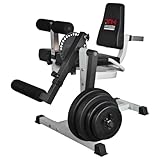 Hansson Sports® Beintrainer HomePro Einzelstation Beintrainer Beinbeuger Beinstrecker mit Gewichten optinal (B:Mit 30KG)