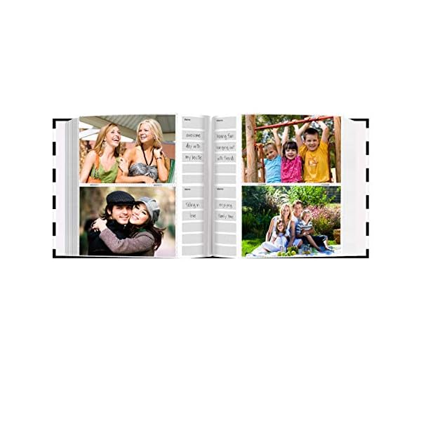 Pioneer Photo Albums EV-246/M Golden Memories Black and White Striped 200 pkt 4x6 Photo Album Fotoalbum, Papier, Pocket – Bild 4