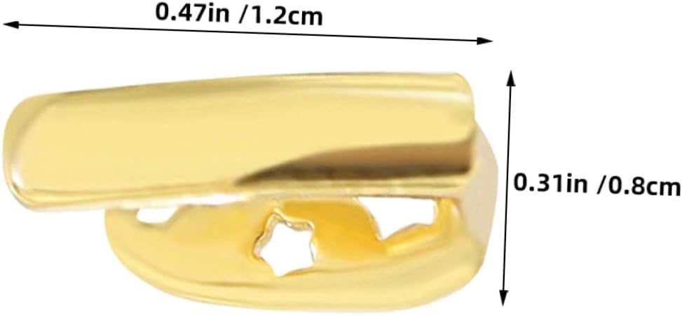 3pcs Hip Hop Mouth Grills Set Gold Single Tooth Cap Dental Jewelry for Men Cosplay Party Rapper Accessories