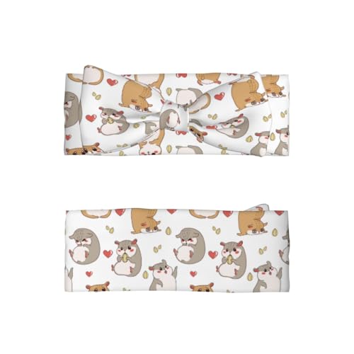 Love Cartoon Cute Hamster Baby Girl Bows Headbands Baby Girls Newborn Headbands Infant Toddlers 0-6 Months2