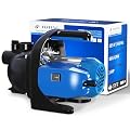 FOTING 1HP Shallow Well Pump, 865GPH Jet Pumps Garden Pump, Water Transfer Draining Irrigation Pumps, Water Booster Jet Pump Stainless Steel for Home Garden Lawn Farm, Blue