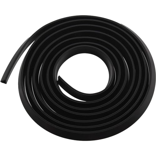 Multi-Size U Shaped Edge Trim U Channel Edge Protector Rubber Guard Seal Strip Edge Protector Round Type and Flat Type Black 8mm(Height)*6mm(Width)*2mm(Groove) U Bottom