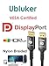 Ubluker 10K 8K 4K DisplayPort Cable 40Gbps 5 FT, VESA Certified DP to DP Cable v1.4 v1.2 Nylon Braided UHBR HDCP DSC1.2 10K 8K60Hz 4K 165Hz 144Hz 2K 240Hz FreeSync G-Sync Monitor PC Projector