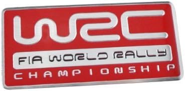 Auto car Aluminum red WRC World Rally Championship Emblem Decal Badge Sticker