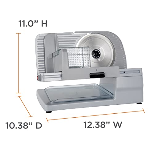 Chef'schoice 615A Electric Meat Slicer Features Precision Thickness Control & Tilted Food Carriage For Fast & Efficient Slicing With Removable Blade For Easy Clean, 7-Inch, Silver #TOP6