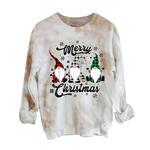 jieGorge-Suesse-Weihnachts-Sweatshirts-fuer-Frauen-Winter-Weihnachts-Langarm-Sweatshirt-mit-O-Kragen-fuer-Damen-Mantel-Damen-Schwarz-Modischer-laessiger-Pullover-aus-Baumwollmischung