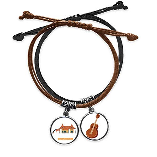 Pulsera de cuero Taichung Park de Taiwán para lucir en festivales de música y viajes urbanos