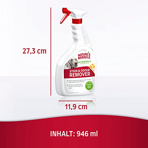 Nature’s Miracle Flecken- & Geruchsentferner Hund - Enzymreiniger für die einfache Beseitigung von Verschmutzungen, Geruchsneutralisierer mit Melonenduft, 946 ml