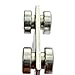 ANDUSTRIAL - 4 Bearing Trolley Assembly Roller - Silver Finish: Electro-Galvanized Zinc - Fits 1-5/8