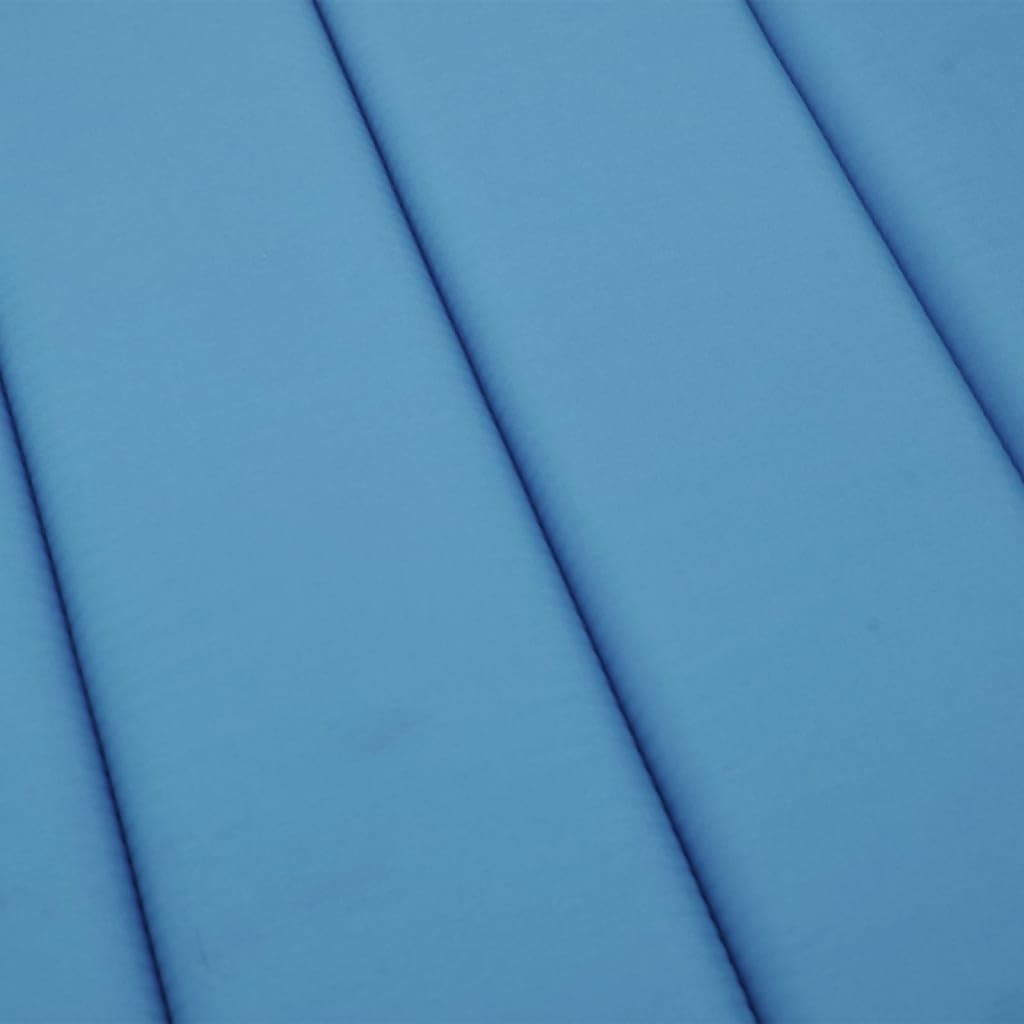 Cuscino impermeabile per lettino prendisole, blu, 200 x 70 x 3 cm, in tessuto Oxford con design antiscivolo, morbida imbottitura in fibra di schiuma e pratici lacci di fissaggio