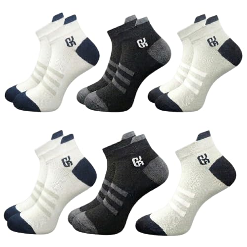 gk gatak Premium Pure Cotton 6 Pairs Socks for Men & Women | Stretchable Free Size | Anti-Odour, Sweat Absorbent, Socks for Running, Gym, Sports & Daily Wear, moje for boys-picture-53
