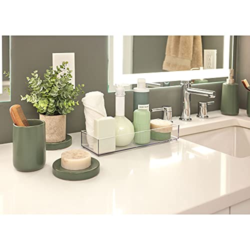 Idesign Ceramic Earth Collection Ceramic Bar Soap Dish, Moss #TOP5