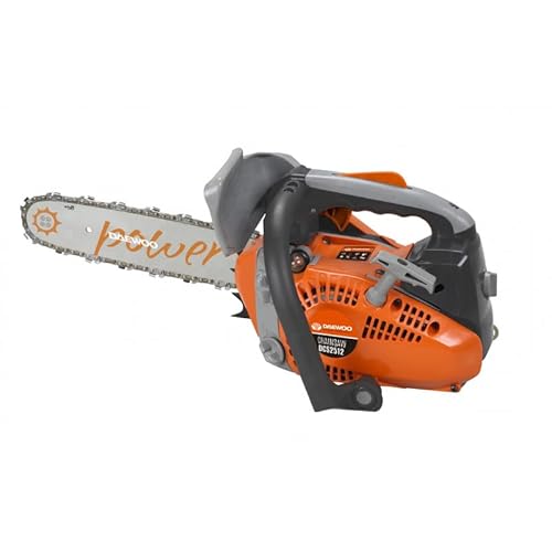 Daewo0 Motosierra DACS2512 - Motor Gasolina 2 Tiempos 25.4 cc, Espada de 12, Potencia 1.2 HP, Peso 3.2 kg, Depósito 230 ml, Compacta y Ligera 700.140