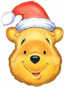 Toyland® 36" (91cm) Pooh in Santa Hat Foil Christmas Balloon - Christmas Gifts & Decorations
