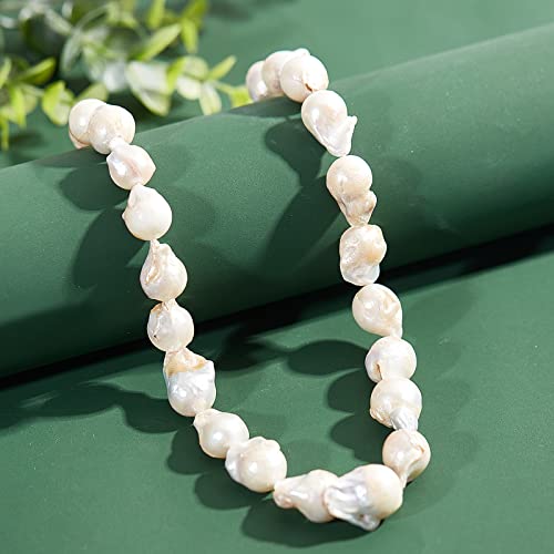 NBEADS Environ 19 Pcs Perles D'Eau Douce Baroques, 13~27 mm Perles de Perles D'Eau Douce de Culture...