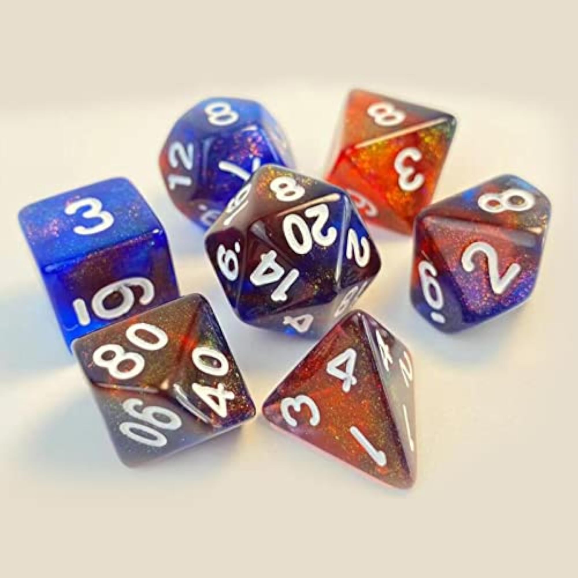 7X Luminary Engraved Game Dices for RPG Style B