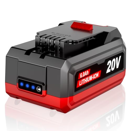 TenHutt High Capacity 6.0Ah High Power Replacement for Bauer 20v Lithium Battery 1907C-B 1702C-B 1701C-B Compatible with Bauer 20-Volt Charger 1704C-B 1906C-B and Cordless Power Tools