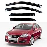 KPY Rain Guards Fit for 2006-2010 Volkswagen Jetta Sedan, Out-Channel Window Visors Vent Wind Deflectors 4PC, Car Accessories for 06-10 VW Jetta Sedan