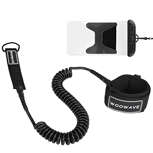 WOOWAVE SUP Leash: Premium Stand Up Paddle Board and Surfboard Coiled Leash